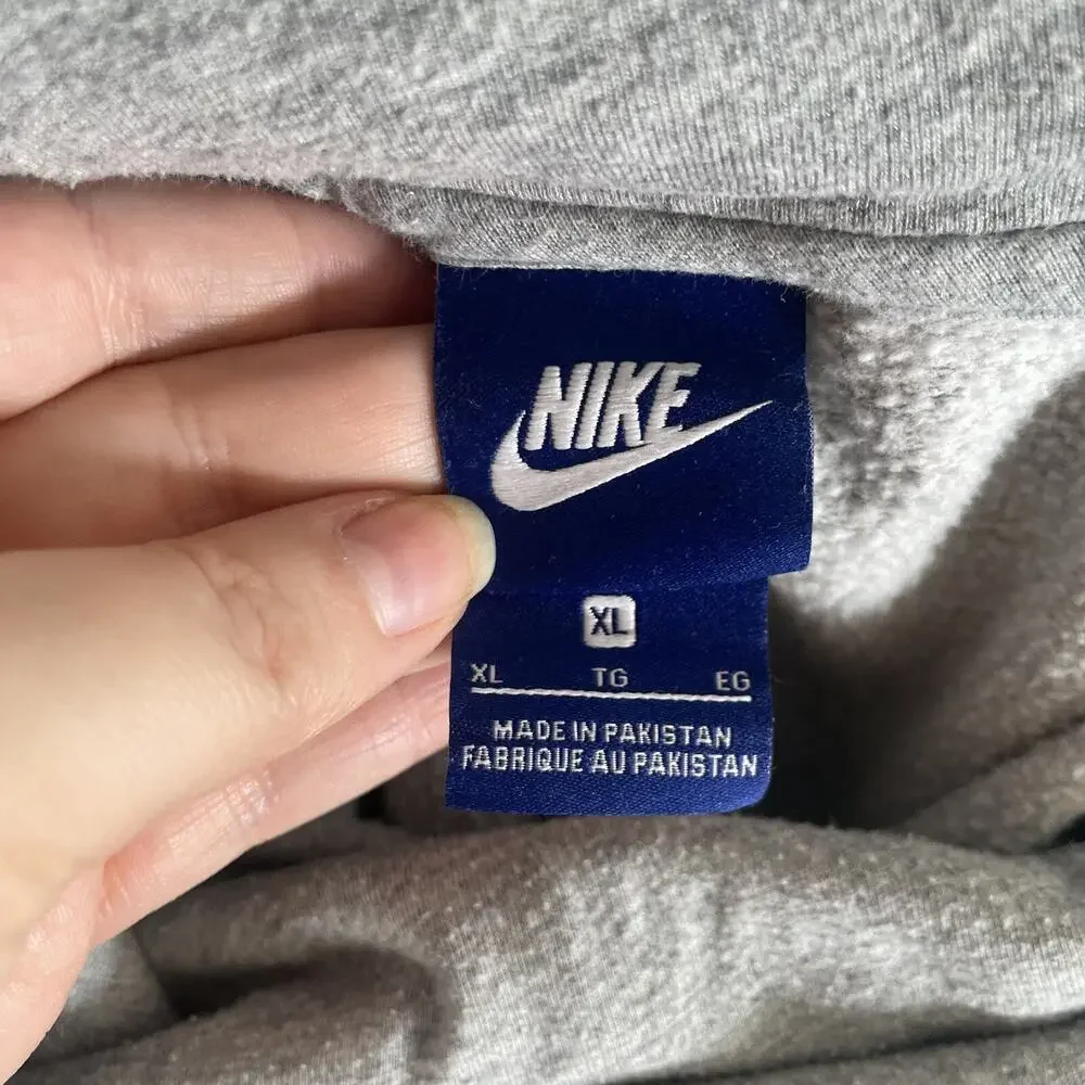 Nike Hoodie Sweatshirt Womens XL Gray Funnel Neck Fleece 853928 Gym Workout